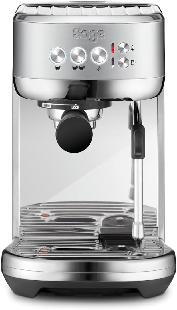 Sage - The Bambino Plus - Compacte Espressomachine met Automatische Melkopschuimer - 9 Bar, 1,9 Liter Waterreservoir, 3 Instellingen voor Schuimtextuur en Temperatuur - Geborsteld Roestvrij Staal