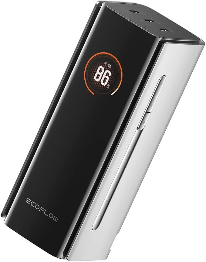 EcoFlow RAPID Pro Power Bank 20.000 mAh | 230 W Max & geïntegreerde kabel 100 W | opladen 120 W | Oplader 4 poorten voor iPhone 15/16, MacBook, Samsung Galaxy, DJI Mavic (laadstation niet inbegrepen)