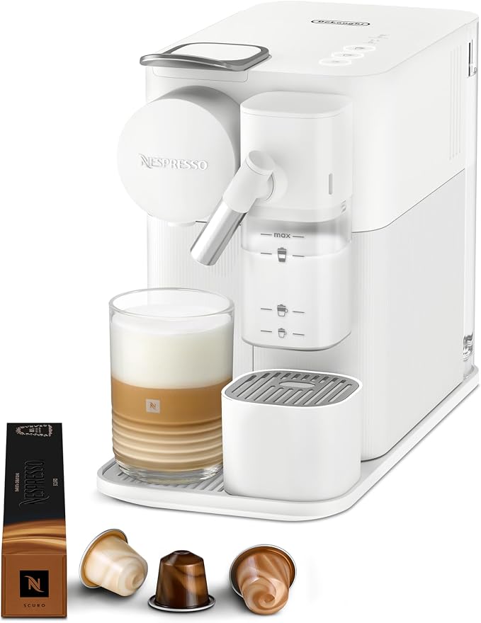 De'Longhi Nespresso Lattissima One EN510.W Koffiecapsulemachine met Automatisch Melksysteem, Wit