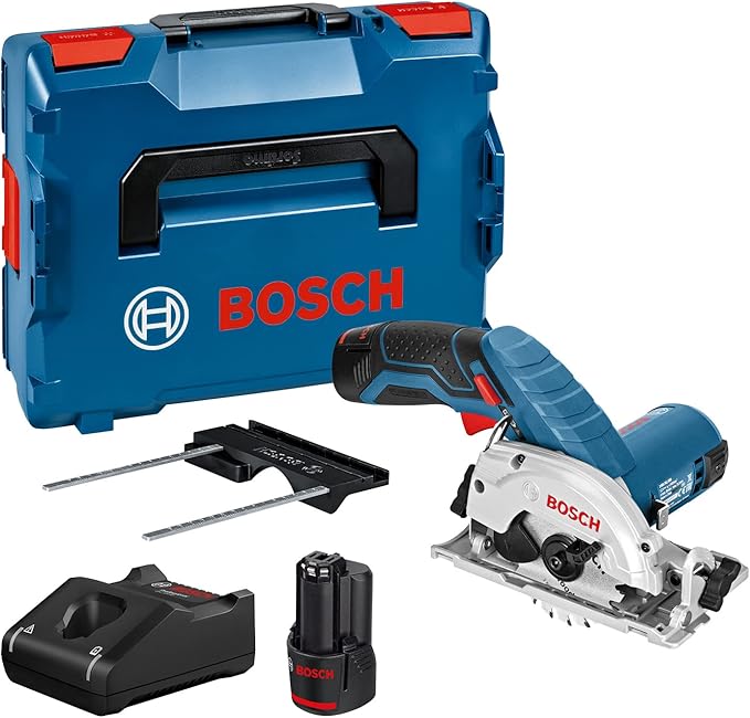 Bosch Professional 12V System accucirkelzaagmachine GKS 12V-26 (zaagblad-Ø: 85 mm, incl. 2x 3,0 Ah accu's en oplader, in L-BOXX 136)