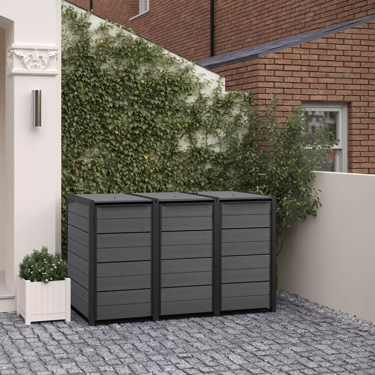 Keter Hideaway - 3 Bin (Grey)