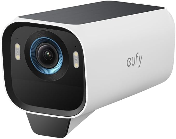 eufy Security eufyCam S3 Pro Add-on zonne-beveiligingscamera buiten draadloos, kleur nachtzicht, 4K-resolutie, Forever Power 2.0, gezichtsherkenning AI, uitbreidbare lokale opslag, geen maandelijkse
