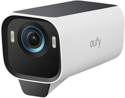 eufy Security eufyCam S3 Pro Add-on zonne-beveiligingscamera buiten draadloos, kleur nachtzicht, 4K-resolutie, Forever Power 2.0, gezichtsherkenning AI, uitbreidbare lokale opslag, geen maandelijkse