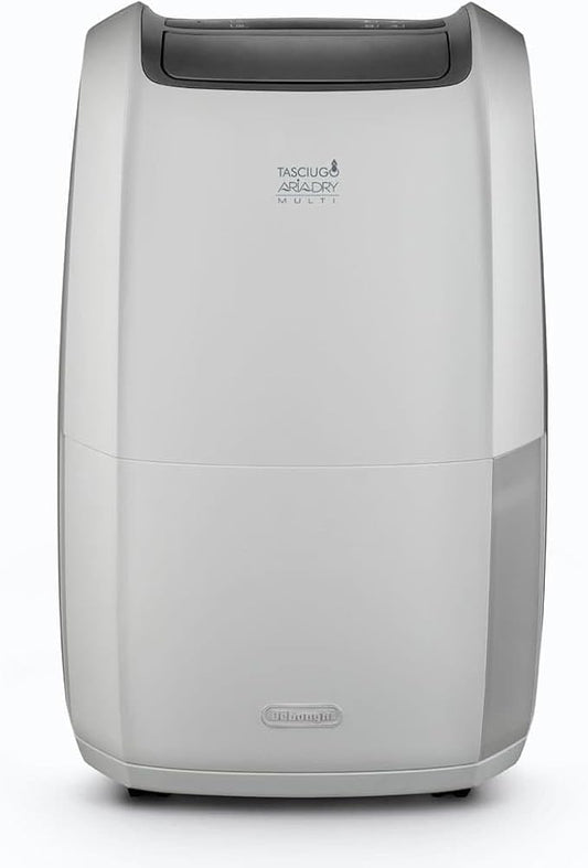 De'Longhi DDSX225 AriaDry luchtontvochtiger voor thuis, 446 W, 25 liter, 44 decibel, kunststof, wit