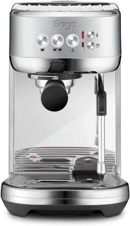Sage - The Bambino Plus - Compacte Espressomachine met Automatische Melkopschuimer - 9 Bar, 1,9 Liter Waterreservoir, 3 Instellingen voor Schuimtextuur en Temperatuur - Geborsteld Roestvrij Staal