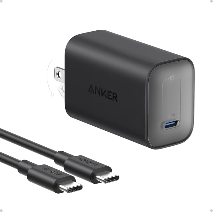 Anker Nano-oplader, 100 W MacBook-oplader, opvouwbare oplader voor iPhone-serie en alle USB-C-apparaten, 1,8 m USB-C-kabel inbegrepen, compatibel met MagSafe