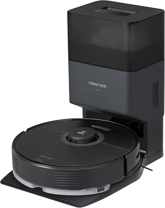 roborock Q7 Max Stofzuigerrobot, 4200 Pa, met automatisch afvoerstation, 2,5 l, robot, navigatie, Lidar, cartografie, wifi/Alexa/APP, upgrade van de S5 Max (zwart)