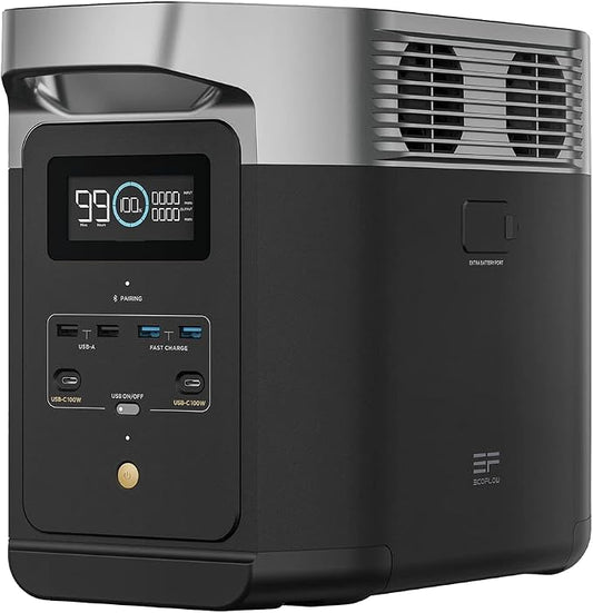EcoFlow DELTA 2 draagbaar elektrisch station met schaalbare capaciteit van 1-3 kWh, LFP-batterij, slechts enkele kleine gebreken in de verpakking, het product is niet gebruikt (gereviseerd)
