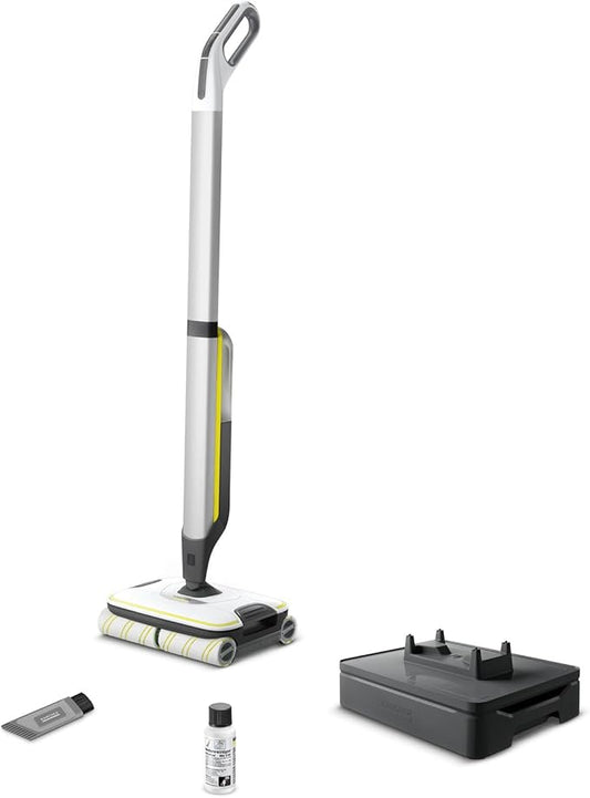 Kärcher Floor Cleaner FC 7 Cordless, draadloze vloerreiniger met 4 roterende microvezelrollen, Accuduur: ca. 45 min, Oppervlakte per acculading: ca. 175 m²