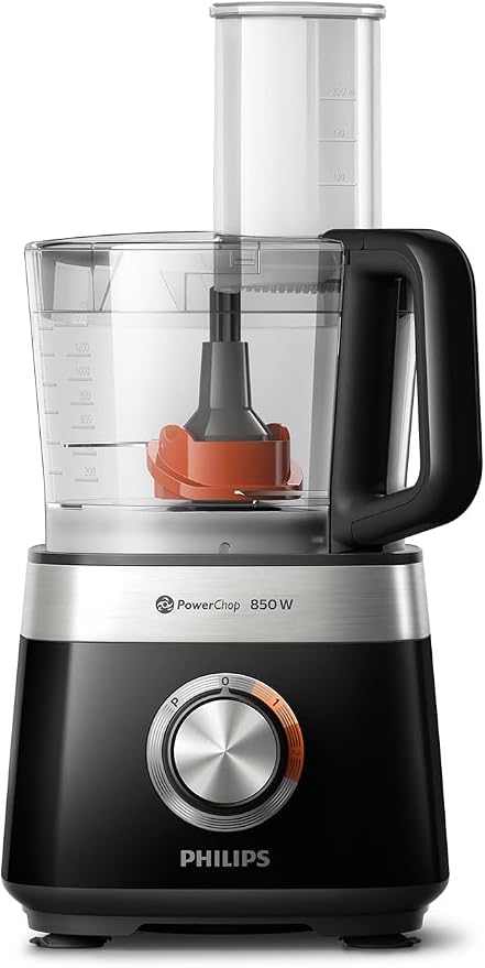 Philips Keukenmachine Viva Collection - 850 Watt - 31 functies - 2.1 liter komcapaciteit - Geschikt voor kloppen, raspen en snijden - Vaatwasmachinebestendige onderdelen - HR7530/10