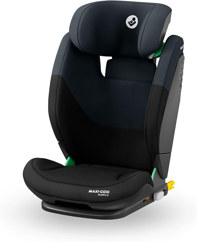 Maxi-Cosi RodiFix S i-Size Kinderautostoel, 100-150 cm, 3,5-12 Jaar, Peuter Autostoel, 3 Ligstanden, Verstelbare Hoogte/Breedte, G-CELL Side Protection System, AirProtect, Tonal Black