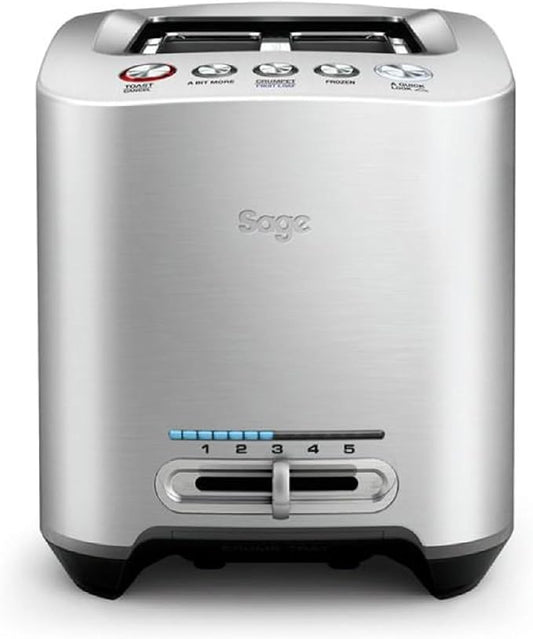 Sage - The Smart Toast - Broodrooster, 2 extra brede sleuven - Geborsteld aluminium