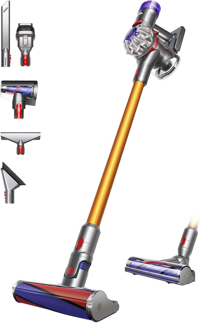 Dyson V8 Absolute draadloze steelstofzuiger (Zilver/Geel)