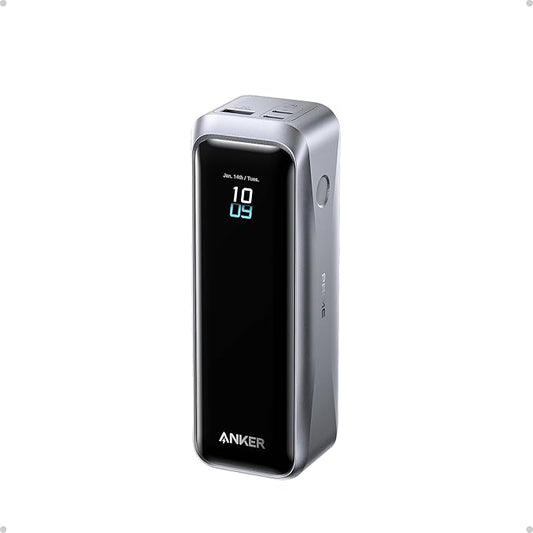 Anker Prime Powerbank 20100 mAh Draagbare Oplader, 3 Poorten, 220 W Uitgang, Bidirectioneel Opladen, Goedgekeurd Voor Vliegreizen, App, Voor MacBook, iPhone 16/15-Serie Enz. (Basis Niet Inbegrepen)