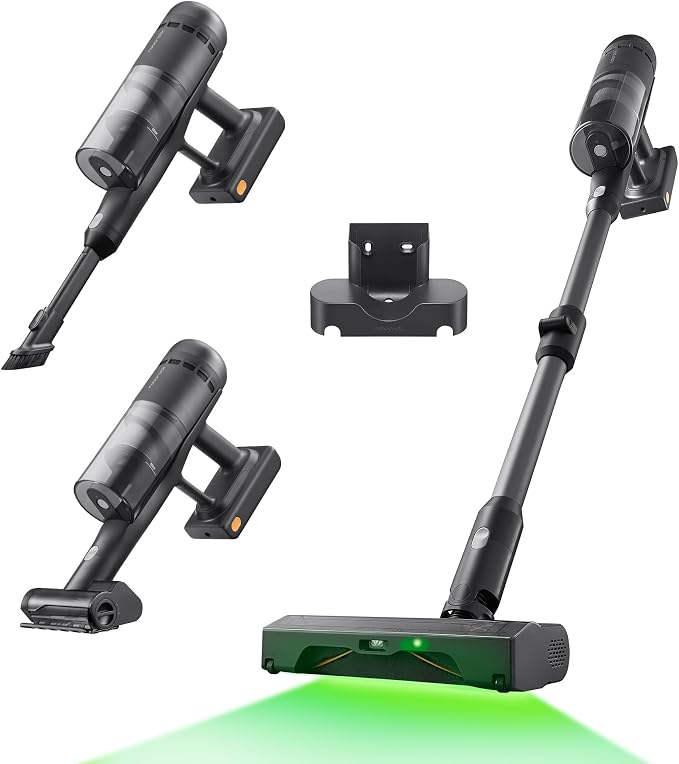 roborock H60 Ultra draadloze stofzuiger, 210 AW, 90 minuten looptijd, flexibele slang 90 graden, led-stofherkenning, anti-klitteborstel voor tapijten, vloeren en dierenharen