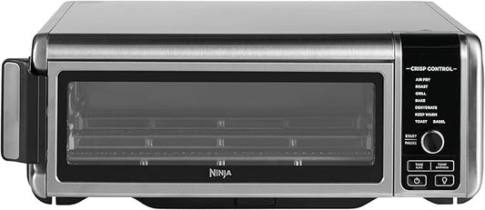Ninja Foodi 8-in-1 Multifunctionele Oven, Draagbare Mini-Oven voor Aanrecht en Werkbladen, Multifunctionele Oven met 8 Kookfuncties; Braden, Grillen, Bakken en Meer, Zilver/Zwart SP101EU