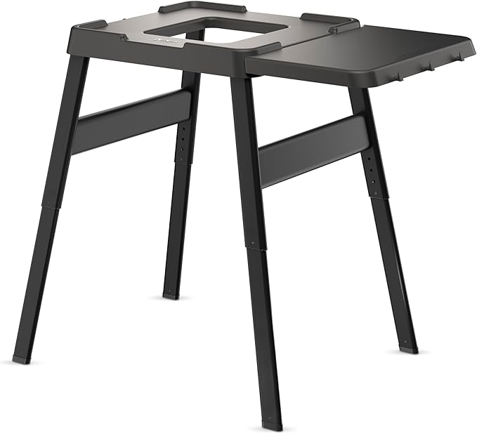 Ninja Woodfire Verstelbare Standaard & Zijtafel, Buitenoven & BBQ-grillstandaard, Robuuste Buitenkooktafel & Pizzaovenstandaard, 4718J800EUUK, Zwart