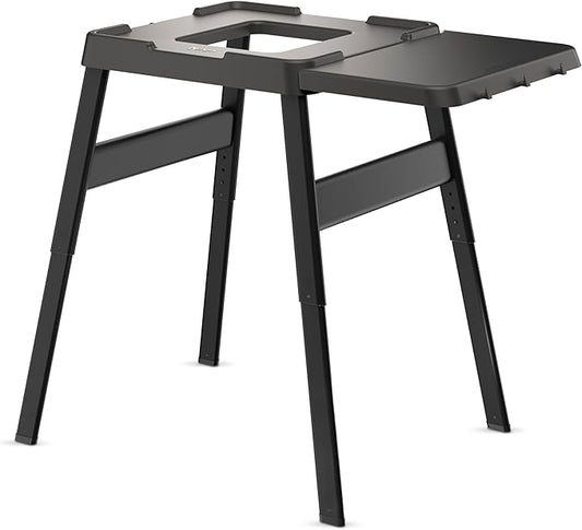 Ninja Woodfire Verstelbare Standaard & Zijtafel, Buitenoven & BBQ-grillstandaard, Robuuste Buitenkooktafel & Pizzaovenstandaard, 4718J800EUUK, Zwart