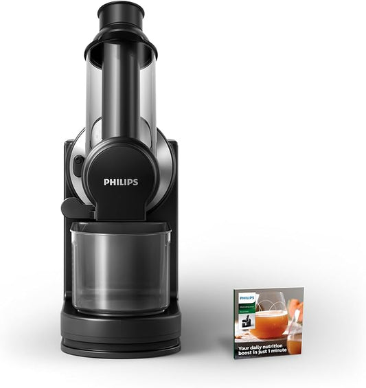 Philips Sapcentrifuge Viva Collection - Eenvoudig schoon te maken - Vultrechter met brede mond - Druppelstop - Vaatwasmachinebestendige onderdelen - Met receptenboekje - Inhoud kan 1 liter - HR1889/70
