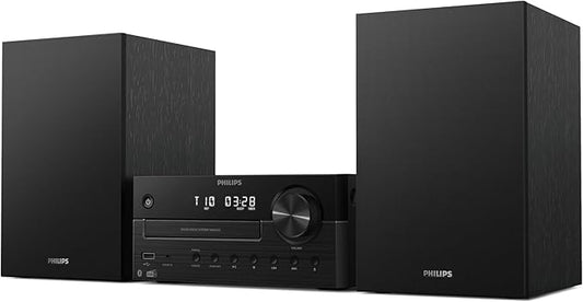 Philips TAM4555M2 Micro Hi-Fi-systeem – 100W, Bass Reflex Speakers, DAB+/FM, cd, USB, audio-in, Bluetooth 5.4, Auracast, afstandsbediening, digitaal geluidsbediening, eco-verpakking