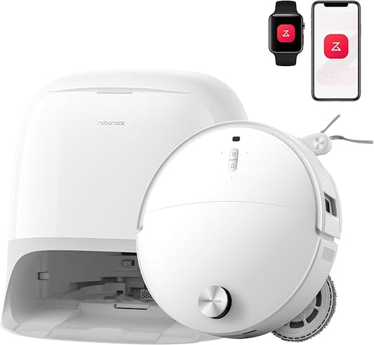 roborock Qrevo Curv 2 Pro Robotstofzuiger en Dweil, 25.000 Pa Zuigkracht, Geen Klitten, 100 °C Heetwaterwas, Zelfreinigend, Slimme Obstakelvermijding, Automatische droging