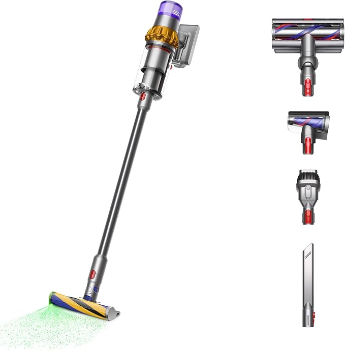 Dyson Draadloze stofzuiger V15 Detect, geel/nikkel