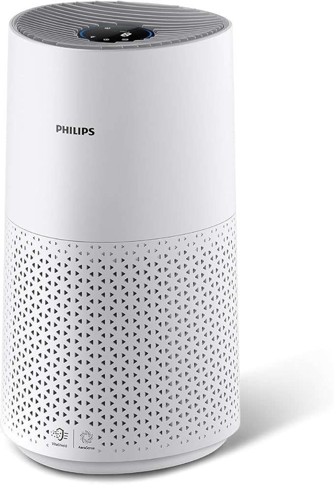 Philips 1000-Serie Luchtreiniger, Verwijdert Ziektekiemen, Stof en Allergenen in Ruimtes tot 78m², CADR 300 m³/h, Slaapstand (AC1711/10)