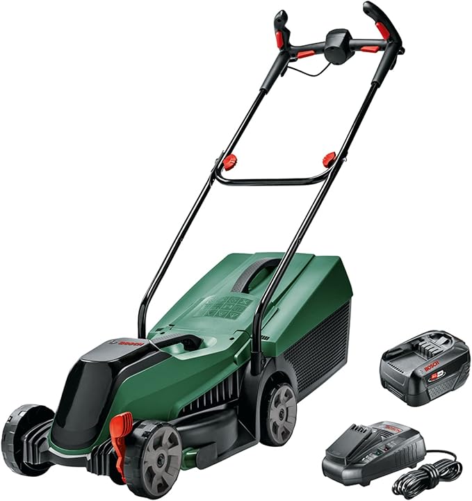Bosch accumaaier CityMower 18V-32-300 (18 volt, 1x accu 4,0 Ah, maaibreedte: 32 cm, gazons tot 300 m², in kartonnen doos)