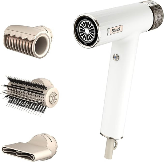 Shark SpeedStyle RapidGloss Haardroger & Finisher voor glad en golvend haar, 3 stylers, sneldrogend, voor alle haartypes, zonder thermische schade, ionen, zijde HD333EU