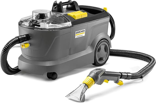 Kärcher Puzzi 10/1 sproei-extractieapparaat, voor het reinigen van tapijten en bekleding, inclusief bekledingsmondstuk en vloermondstuk, voor het behoedzaam reinigen van textiel, veelkleurig