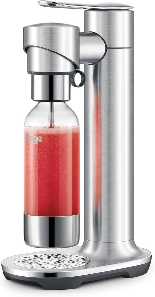 Sage - De InFizz Fusion Home Soda Maker - Voor bruisend water, sap, thee, cocktails en alle andere bruisende dranken, Geborsteld Roestvrij Staal