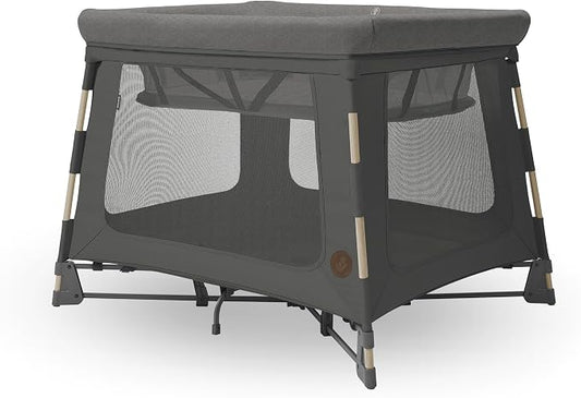 Maxi-Cosi Swift 3-in-1 Baby Reisbedje, Inklapbare Box, 0 - 3.5 jaar, tot 15 kg, Baby Bed, 2-in-1 matras, ultralicht, in 1 seconde inklapbaar, reistas, Eco Care, Beyond Graphite