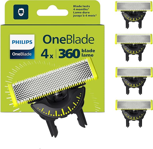 Testina rasoio - PHILIPS One Blade - Confezione da 4 lamette di ricambio 360 QP440/50