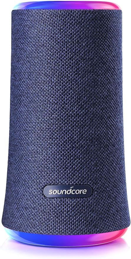 Anker Soundcore Flare 2 Bluetooth-luidspreker met IPX7 waterdichte bescherming en 360° geluid voor feestjes in de tuin en op het strand, 20 W draadloze luidspreker met PartyCast, equalizer-instelling